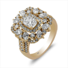 2.82ct.tw. Diamond Fashion Ring Cushion Dia 1.01ct. EGL F/VVS2 18K Rose Gold DKR002652